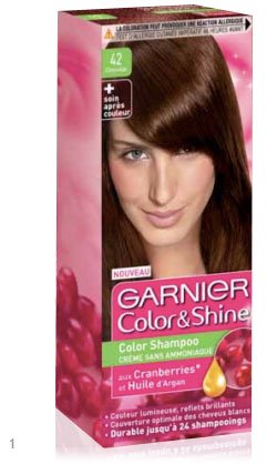 1. Farba Garnier Color & Shine w odcieniu 5.35 – czekoladowym (Garnier, ok. 14 zł)