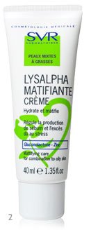 2. Nawilżający krem matujący do skóry tłustej i mieszanej Lysalpha Matifiante Creme (SVR, 40 ml, 50 zł)
