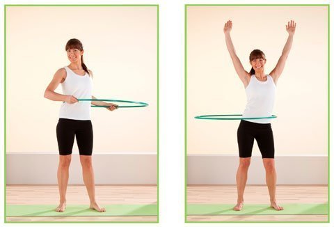 Ćwiczenia na talię, ćwiczenia z hula hop