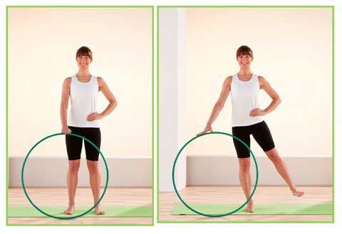 ćwiczenie na uda i pośladki, ćwiczenia z hula hop