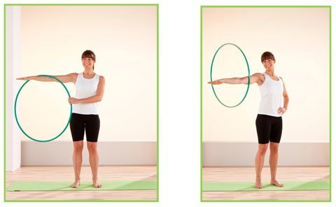 ćwiczenia na zgrabne ramiona, ćwiczenia z hula hop