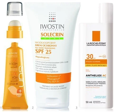 Sztyft ochronny, krem Solecrin Acne Iwostin, krem ochronny do cery tłustej La Roche-Posay