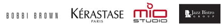logo Bobbi Brown, Kerastase, Mio Studio, Jazz Bistro