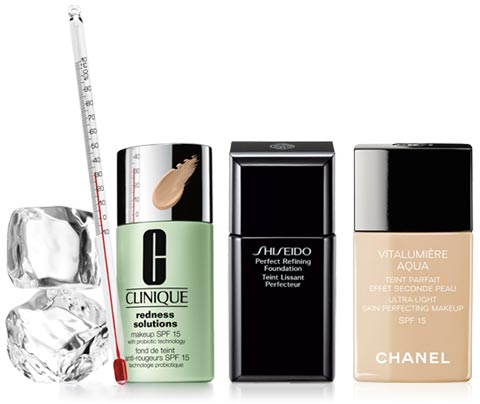 podkłady Clinique, Shiseido, Chanel