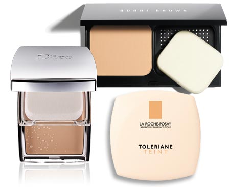 podkłady w kompakcie, Dior, La Roche-Posay, Bobbi Brown