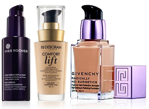 podkłady liftingujące, Yves Rocher, Deborah, Givenchy