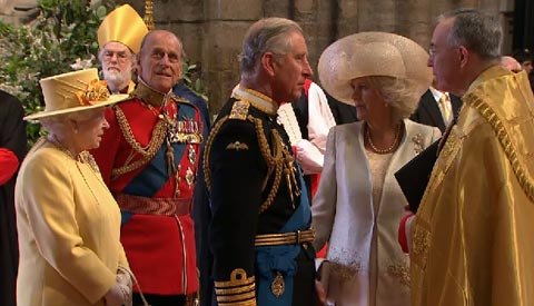 królowa Elżbieta II z rodziną