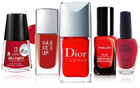 czerwone lakiery do paznokci