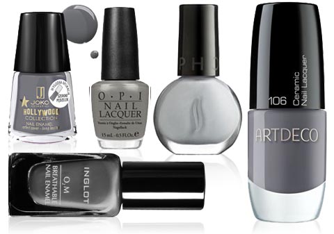 szare lakiery do paznokci