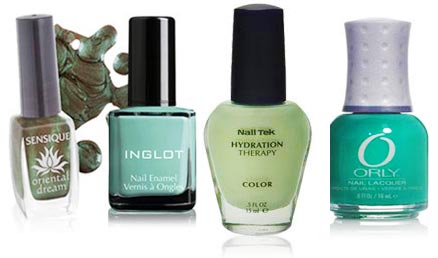 zielone lakiery do paznokci