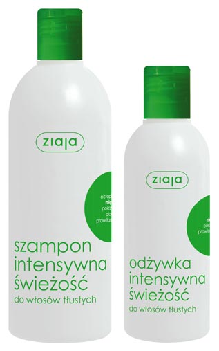 Ziaja, szampon i odżywka do włosów tłustych