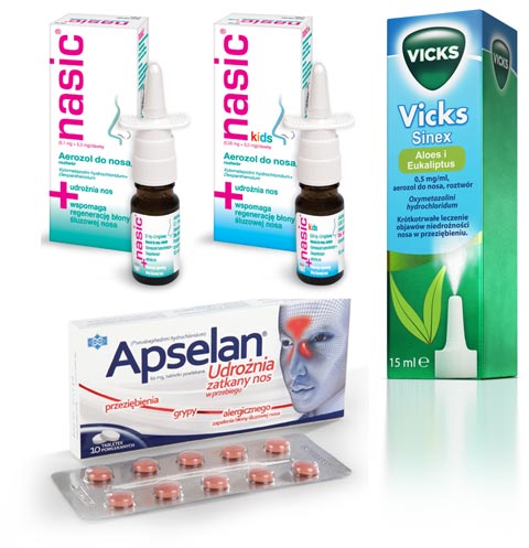sposoby na katar, jak leczy katar, spray do nosa Nasic, tabletki na katar Apselan, aerozol do nosa VapoRub