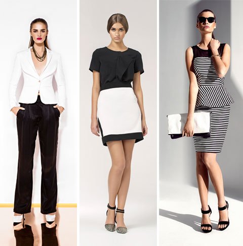biało-czarne ubrania, trendy na lato, trendy w modzie, moda trendy