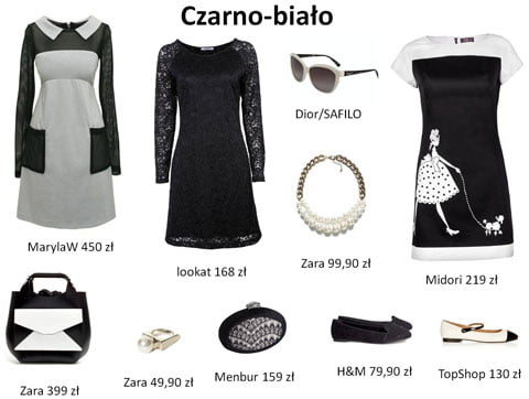stylizacja na imprezę czarno biała