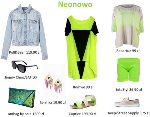 stylizacja na imprezę neonowa