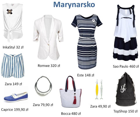 stylizacja na imprezę marynarska