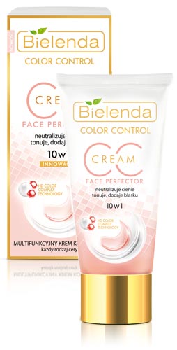 Bielenda CC Color Control Multifunkcyjny krem korygujący CC 10w1 neutralizujący cienie