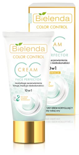Bielenda CC Color Control Multifunkcyjny krem korygujący CC 10w1 neutralizujący zaczerwienienia