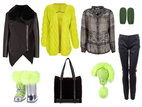 kolorowa stylizacja zimowa