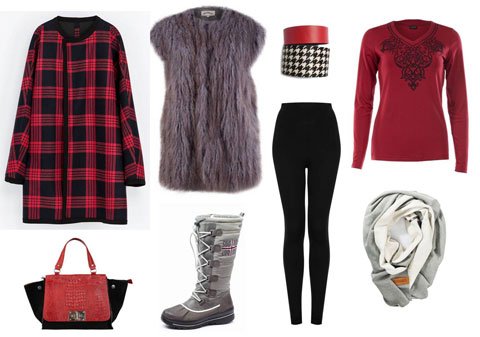 kolorowa stylizacja zimowa