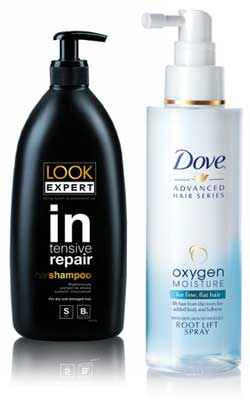 spray Dove, szampon Look Expert