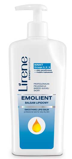 emolienty, pielęgnacja suchej skóry, kosmetyki Lirene, Lirene Emolient