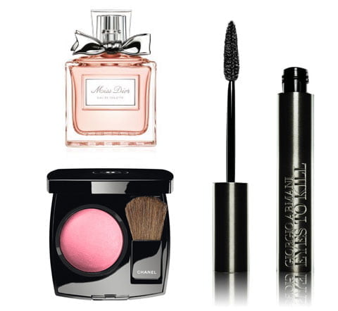 ulubione kosmetyki gwiazd, miss dior, róż Chanel, maskara Armani
