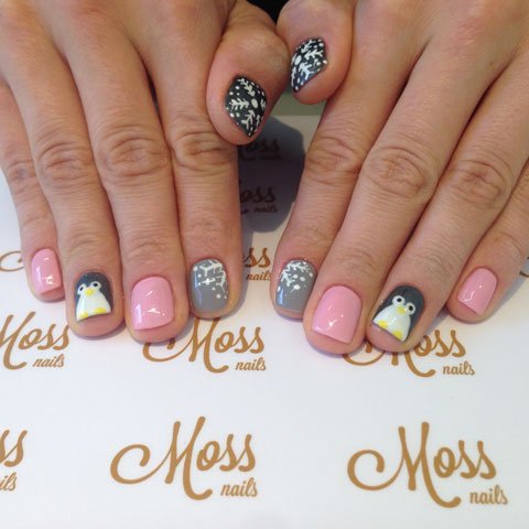 świąteczny manikiur, manikiur Moss, Moss Kraków, świąteczny manicure