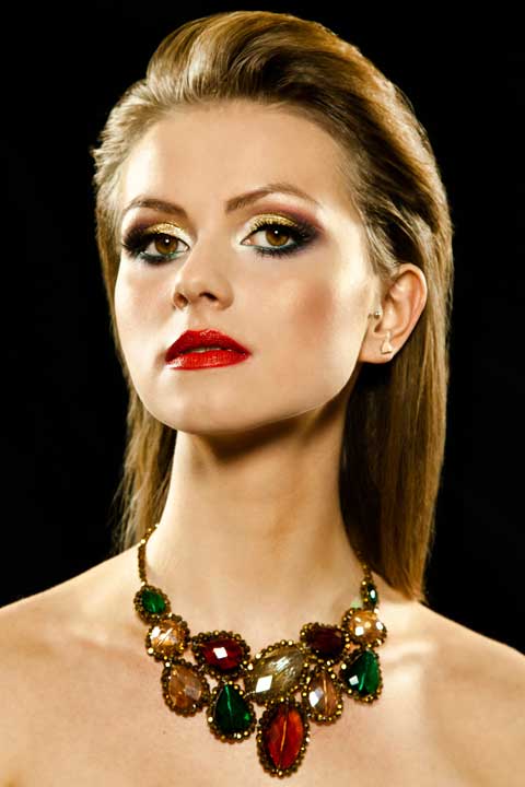 Makijaż glamour, makijaż krok po kroku, Małgorzata Bałdowska