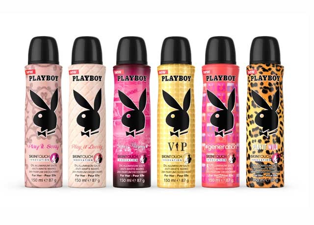 Linia dezodorantów Playboy Skintouch dla kobiet