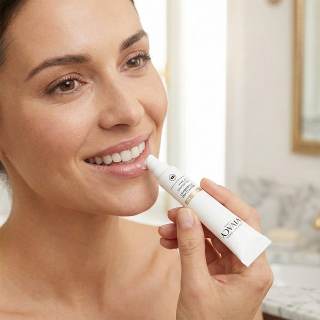 główne_kobieta-nakladajaca-balsam-na-usta kobieta nakładajaca balsam na usta